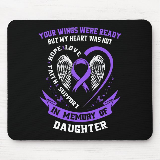 Purple Overdose Awareness Day Items In Memory Of D Mouse Mat (Front)