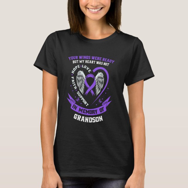 Purple Overdose Awareness Day Items In Memory of G T-Shirt (Front)