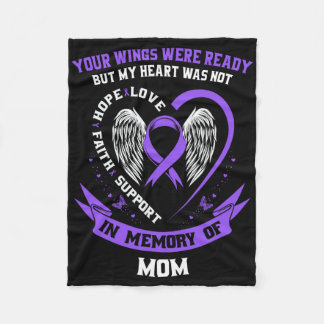 Purple Overdose Awareness Day Items In Memory Of M Fleece Blanket