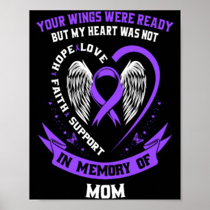 Purple overdose awareness day items in memory of m poster