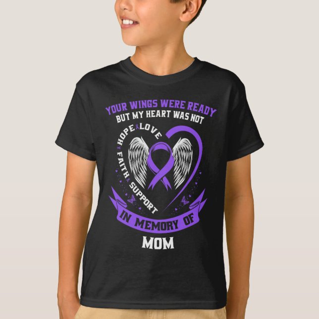 Purple Overdose Awareness Day Items In Memory Of M T-Shirt (Front)