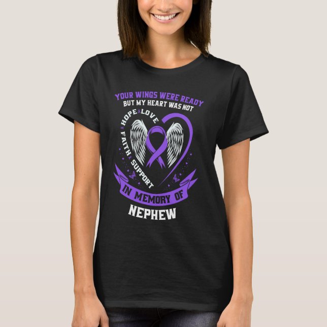 Purple Overdose Awareness Day Items In Memory of N T-Shirt (Front)