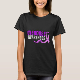 Purple Overdose Awareness Gifts Opioid Survivor Ri T-Shirt