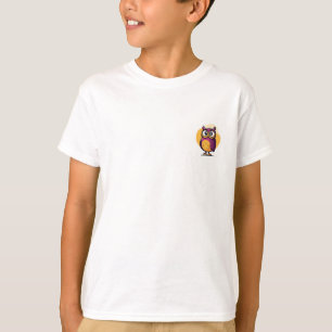 Purple Owl Big Eyes Kids T-Shirt