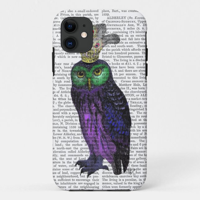 Purple Owl Case-Mate iPhone Case (Back)