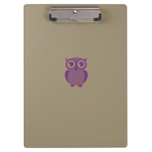 Purple Owl Clipboard