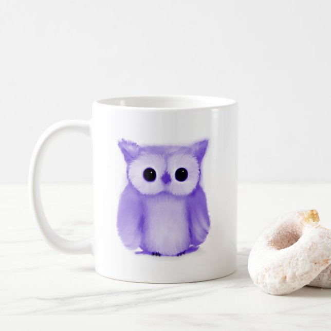 Purple Owl Coffee Mug (With Donut)