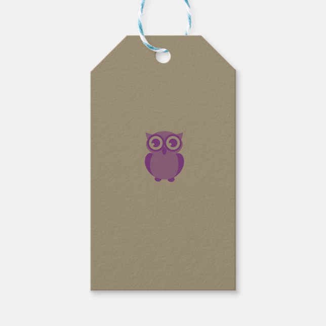 Purple Owl Gift Tags (Front)