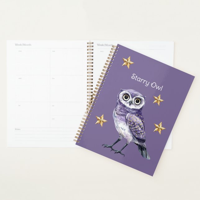 Purple Owl Gold Stars Planner (Display)