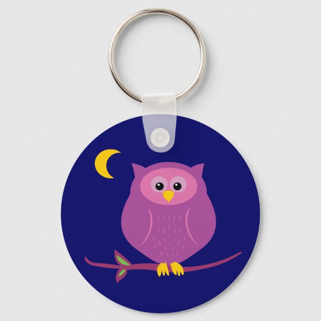 Purple Owl Key Ring (Front)