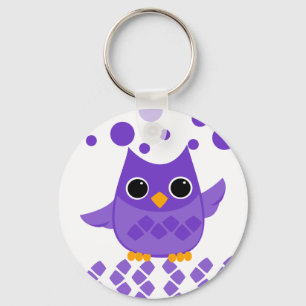 Purple Owl Key Ring