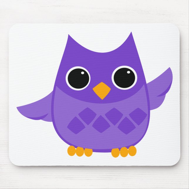 Purple Owl Mouse Mat (Front)