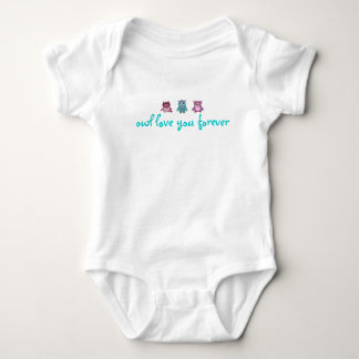 purple owl, owl, blue owl, owl love you forever baby bodysuit