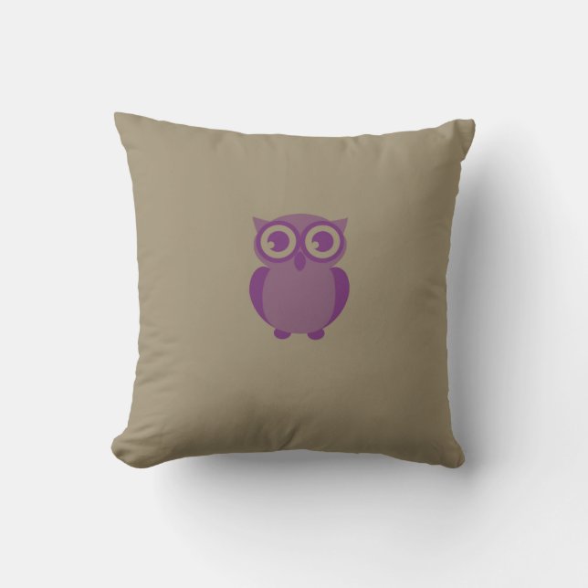 Purple Owl Pillow (Front)