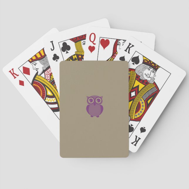 Purple Owl Playing Cards (Back)