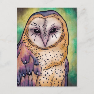 Purple Owl Postcard