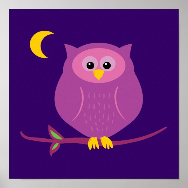 Purple Owl Poster (Front)