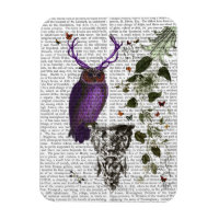 Purple Owl With Antlers 2