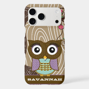 Purple Owl Wood Grain Tree Zig Zag Choose Colours