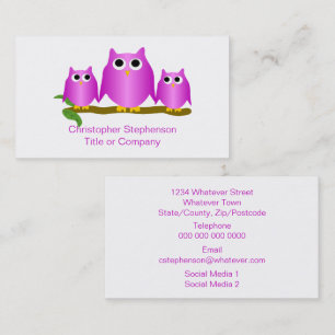 Purple Owls Design Business Card