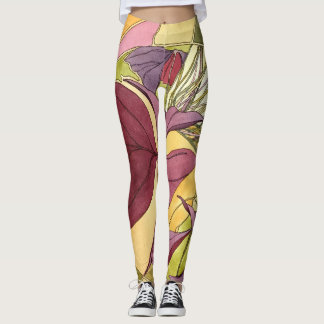 Purple Oxalis Leggings