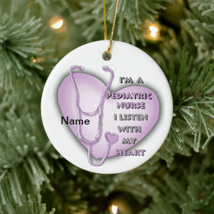 Purple Paediatrics Nurse ornament
