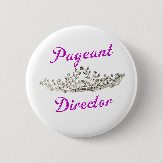 Purple Pageant Director 6 Cm Round Badge (Front)