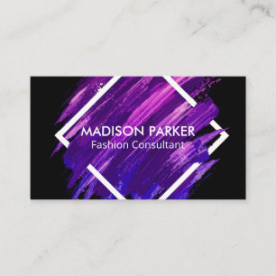 Purple Paint Brushed Background Business Card