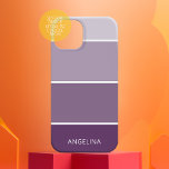 Purple Paint Chips Strip - Custom Name iPhone 16 Case<br><div class="desc">A trendy,  modern and minimal design for your favourite gadget. A great gift for any artistic woman who loves to create and design.</div>
