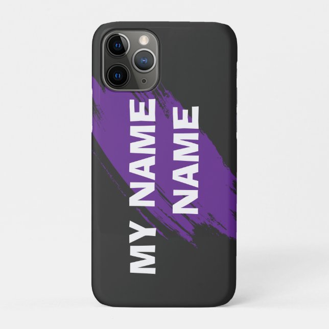 Purple paint custom text Case-Mate iPhone case (Back)