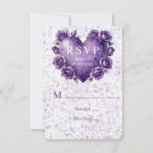 Purple Paint Heart and Roses Wedding