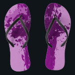 Purple Paint Splatter - Wedding Party Supply - Flip Flops<br><div class="desc">The purple paint splatter wedding party supply flip flops are part of the - Purple Splatter Wedding Decor - collection. The all-season purple wedding party supply is great for offering alternative footwear to guests at a beach wedding. Customise the purple hue by editing the fill colour. For customisation assistance or...</div>