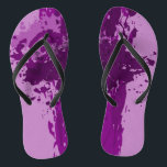 Purple Paint Splatter - Wedding Party Supply - Flip Flops<br><div class="desc">The purple paint splatter wedding party supply flip flops are part of the - Purple Splatter Wedding Decor - collection. The all-season purple wedding party supply is great for offering alternative footwear to guests at a beach wedding. Customise the purple hue by editing the fill colour. For customisation assistance or...</div>