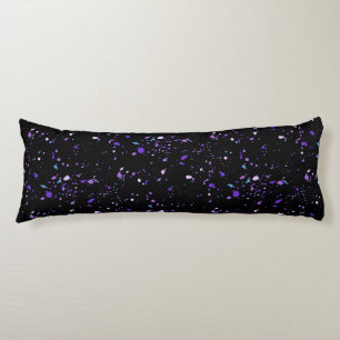 Purple Paint Splatters Body Cushion