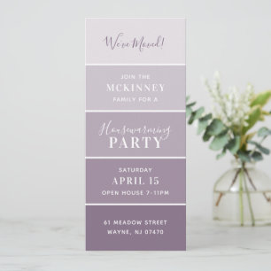 Purple Paint Swatch Card Housewarming Party Invite