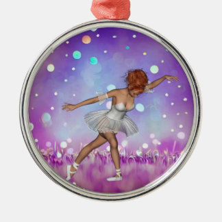 Purple Painted Bokeh Background & Ballerina Metal Tree Decoration