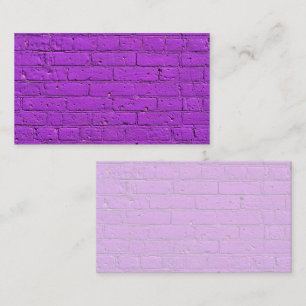 Purple Painted Brick Wall Business Card