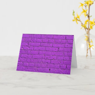 Purple Painted Brick Wall Card