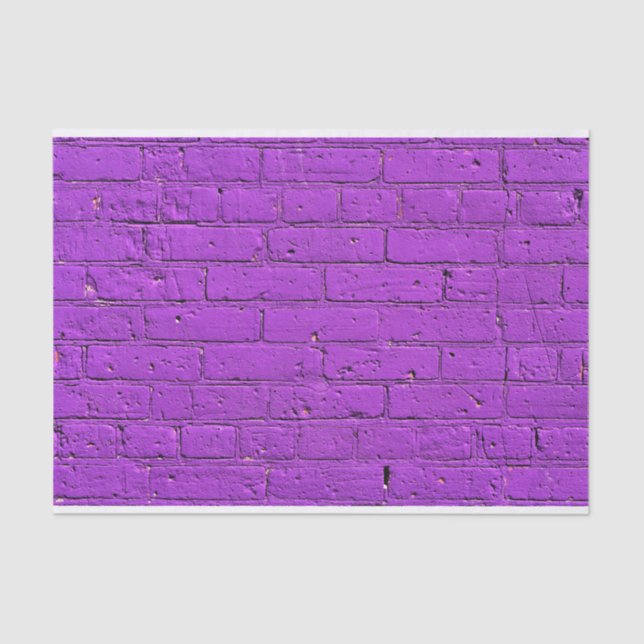 Purple Painted Brick Wall  Tissue Paper (Front)