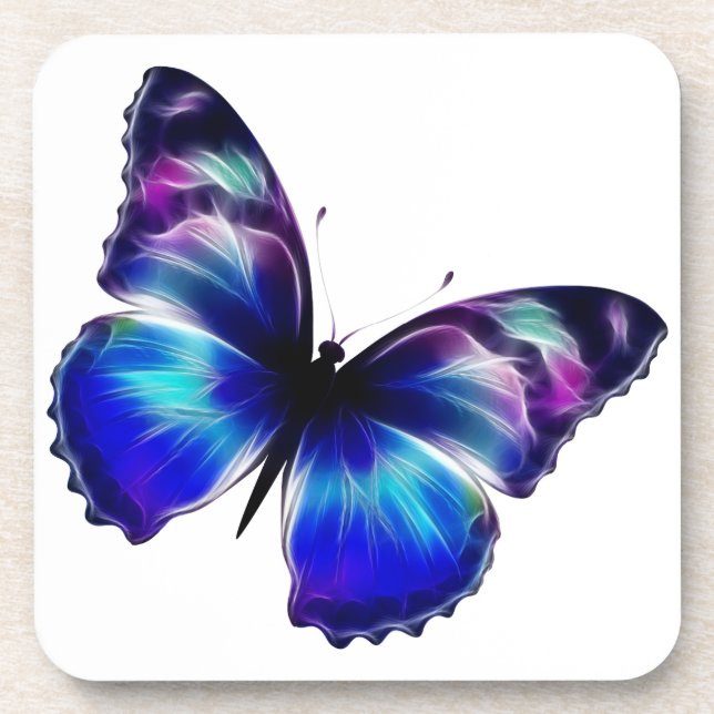 Purple Painted Butterfly Coaster (Front)
