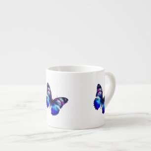 Purple Painted Butterfly Espresso Cup