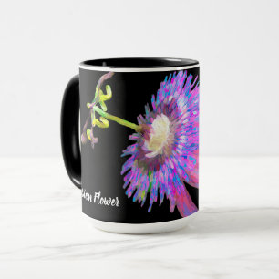 Purple Painted Passion Flower Mug