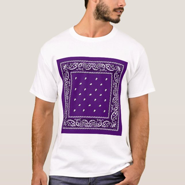 Purple Paisley Bandanna T-Shirt (Front)