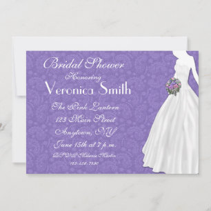 Purple Paisley Bridal Shower Invitation