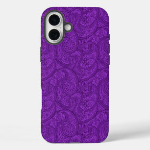 Purple Paisley iPhone 16 Plus Case