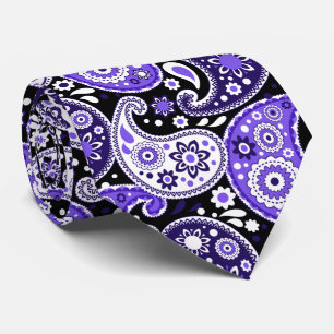 Purple Paisley Fancy Texas Country Western Wedding Tie