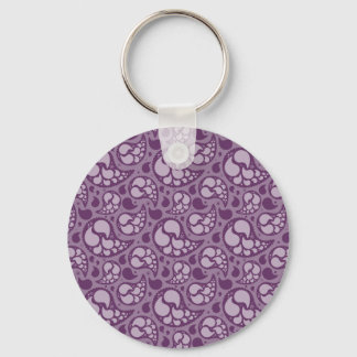 Purple Paisley Key Ring