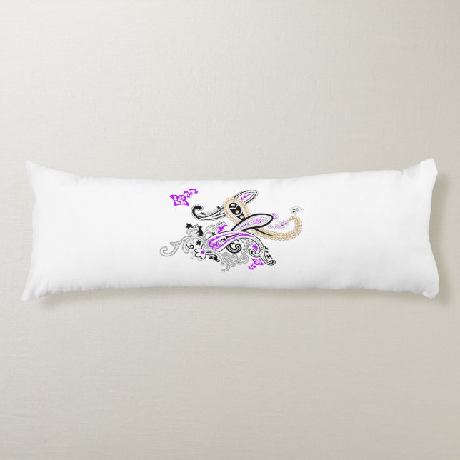 Purple Paisley Lumbar Pillow (Front)