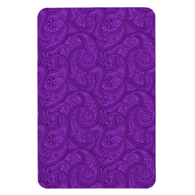 Purple Paisley Magnet (Vertical)