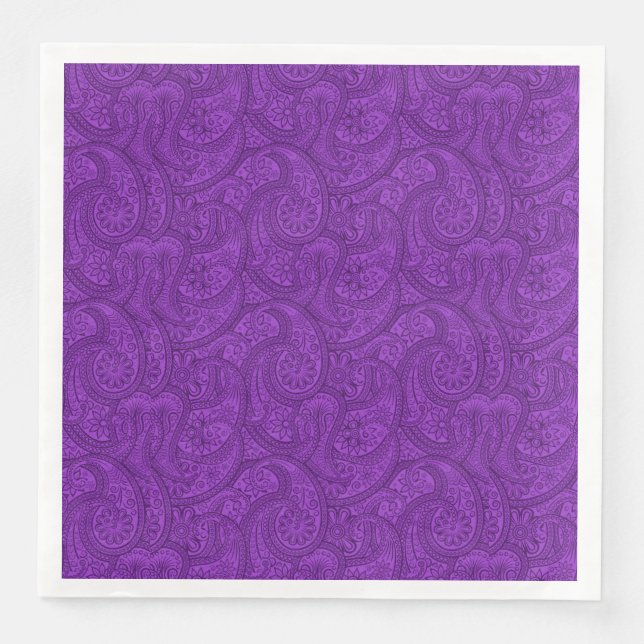 Purple Paisley Napkin (Front)